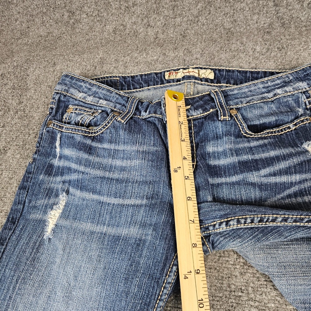 BKE Sabrina Bootcut Jeans Blue Distressed Low Rise 28x33.5 BKL8291L - Picture 12 of 12